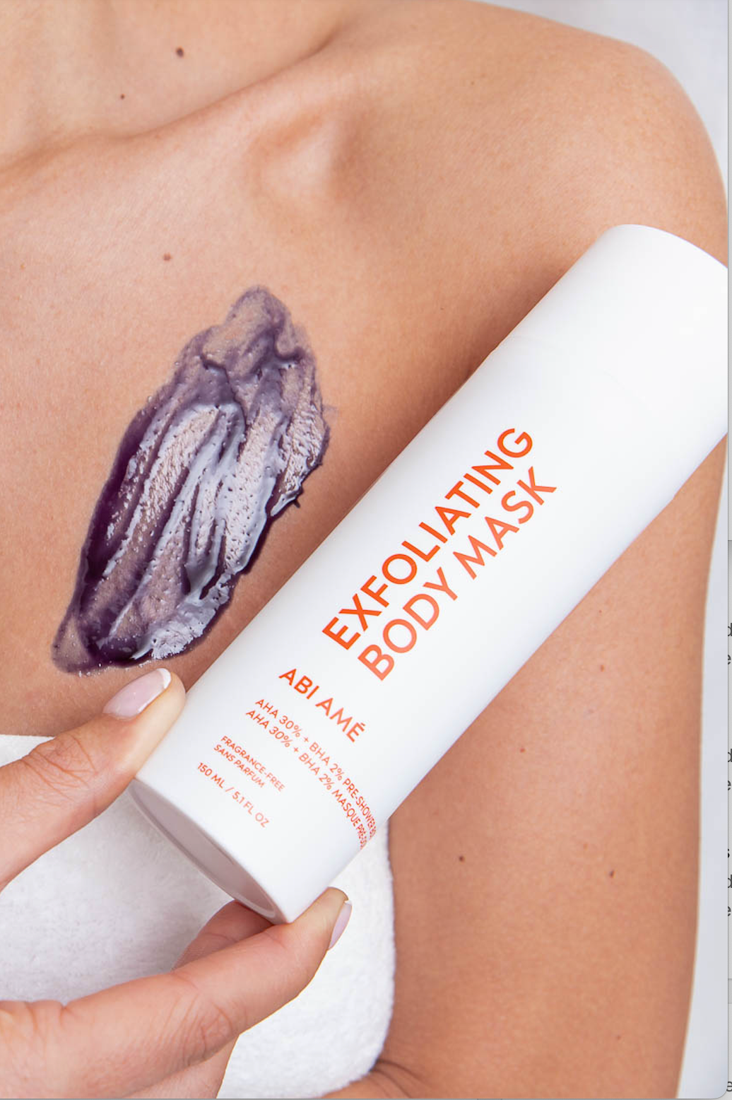 SOFT-TOUCH: PRE-SHOWER EXFOLIATING BODY MASK AHA 30% + BHA 2%